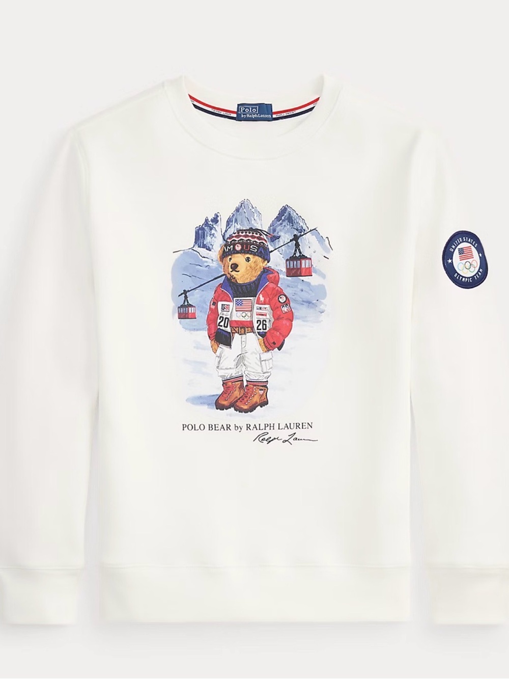 Polo Ralph Lauren Team USA Polo Bear Sweatshirt-Winter Olympics-New-L-Unisex